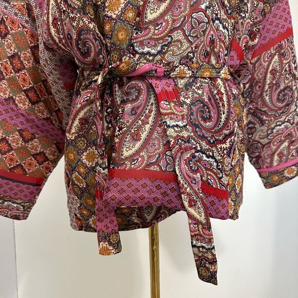 NEW Molly Bracken Fuchsia Livia Quilted Jacket S Boho Cottagecore Shaket Warm - Picture 11 of 13